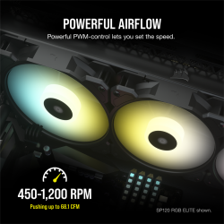 VENTILADOR CAJA CORSAIR SP SERIES SP140 RGB ELITE 140MM CON AIRGUIDE DUAL PACK CON LIGHTING NODE CORE CO-9050111-WW