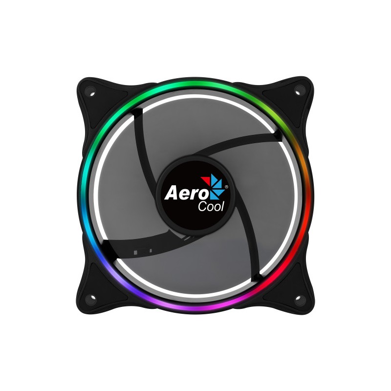 AEROCOOL ECLIPSE ARGB FAN, 12CM, 3,4&6-PIN, LED DUAL SLIM RING, PWM