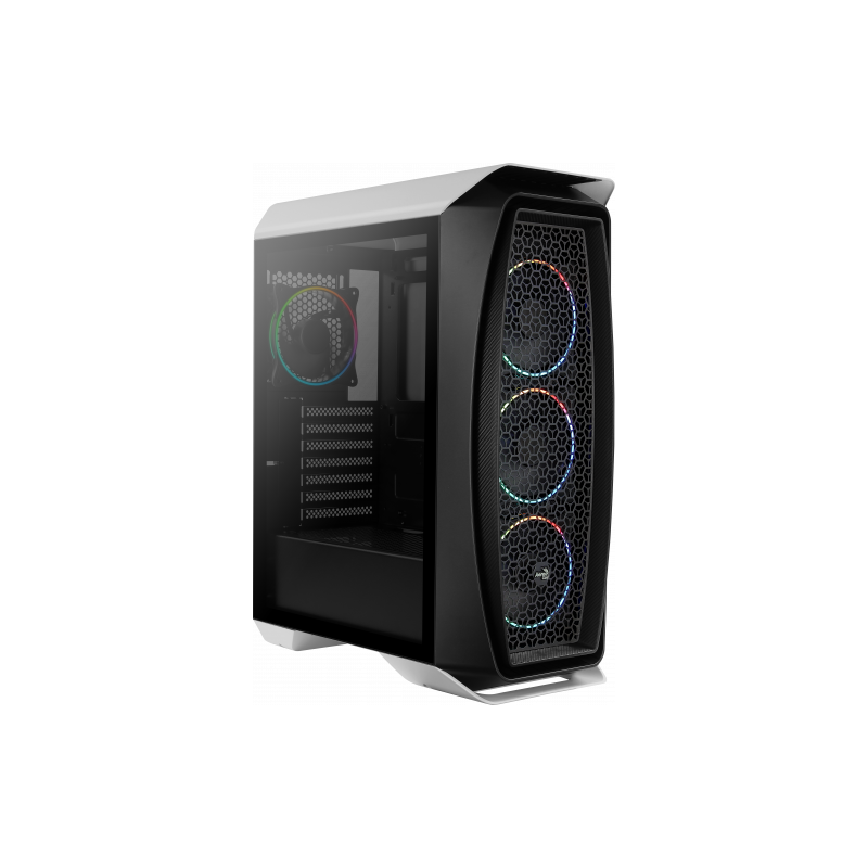 AEROCOOL AERO ONE ECLIPSE BLACK ATX, 4x12CM ECLIPSE ARGB FANS, TEMPERED GLASS, FRONT MESH, FULL WATERCOOLING SUPPORT
