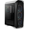 AEROCOOL AERO ONE ECLIPSE BLACK ATX, 4x12CM ECLIPSE ARGB FANS, TEMPERED GLASS, FRONT MESH, FULL WATERCOOLING SUPPORT