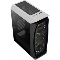 AEROCOOL AERO ONE ECLIPSE BLACK ATX, 4x12CM ECLIPSE ARGB FANS, TEMPERED GLASS, FRONT MESH, FULL WATERCOOLING SUPPORT