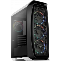 AEROCOOL AERO ONE ECLIPSE BLACK ATX, 4x12CM ECLIPSE ARGB FANS, TEMPERED GLASS, FRONT MESH, FULL WATERCOOLING SUPPORT