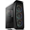 AEROCOOL AERO ONE ECLIPSE BLACK ATX, 4x12CM ECLIPSE ARGB FANS, TEMPERED GLASS, FRONT MESH, FULL WATERCOOLING SUPPORT
