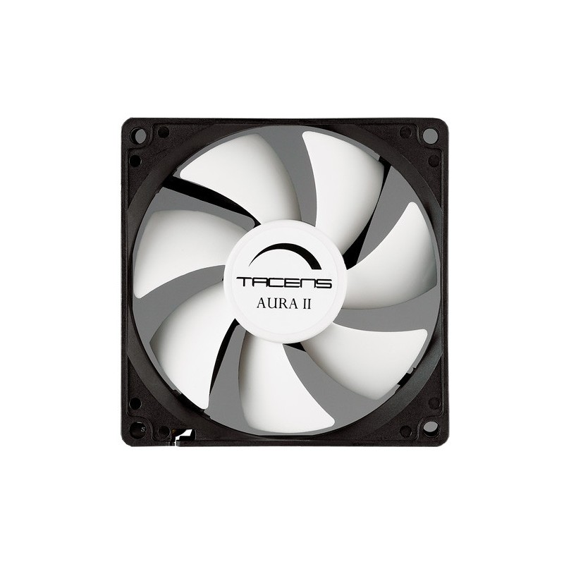 Tacens Aura II 9cm Carcasa del ordenador Ventilador Negro, Blanco