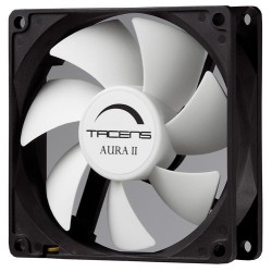 Tacens Aura II 9cm Carcasa del ordenador Ventilador Negro, Blanco