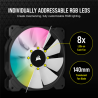 VENTILADOR CAJA CORSAIR SP SERIES SP140 RGB ELITE 140MM CON AIRGUIDE SINGLE PACK CO-9050110-WW